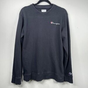 Champion Crewneck Sweatshirt Womens Small Black Pullover Long Sleeve‎